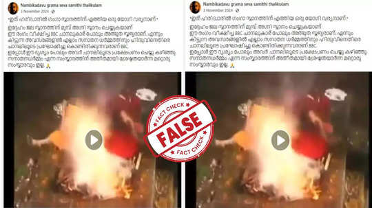 Fact Check: ഗംഗാസ്നാനത്തിന് മുന്നെ സന്യാസി അഗ്നിസ്നാനം ചെയ്യുന്ന വീഡിയോ സത്യമോ?  യാഥാർഥ്യമിതാണ്