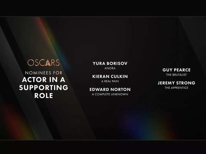 The nominees for Actor in a Supporting Role