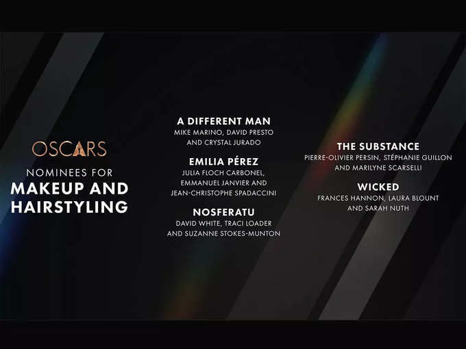 nominees for Makeup & Hairstyling