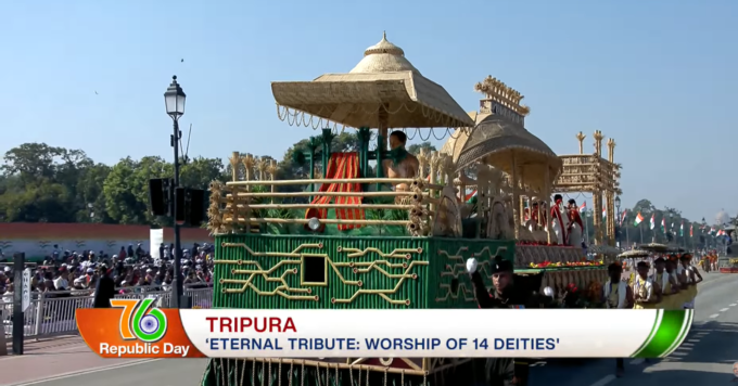 Tripura jhanki in republic day 2025: गणतंत्र दिवस परेड में त्रिपुरा की झांकी