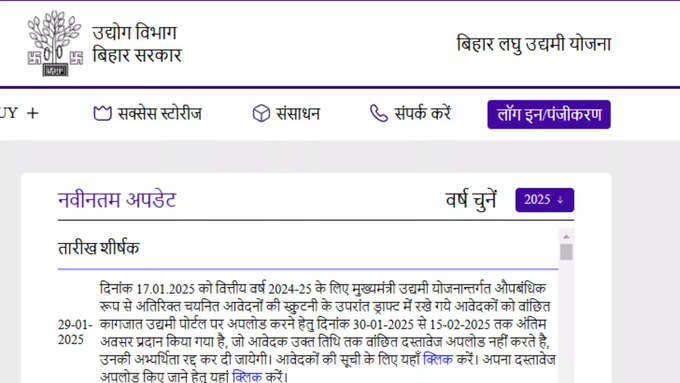 Bihar Laghu Udhyami Yojana List