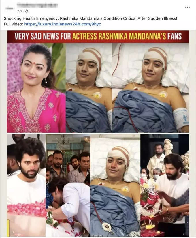 Rashmika Mandanna  VIRAL FACEBOOK POST