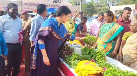 இயற்கை விலை பொருட்களின் நேரடி விற்பனை சந்தை.... காஞ்சிபுரம் மாவட்ட ஆட்சியர் தொடங்கி வைத்தார்!