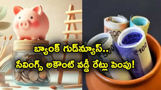 Savings Account: బ్యాంక్ గుడ్‌న్యూస్.. సేవింగ్స్ అకౌంట్లపై వడ్డీ రేట్లు పెంపు.. ఎన్ని డబ్బులుంటే ఎంత శాతమంటే?