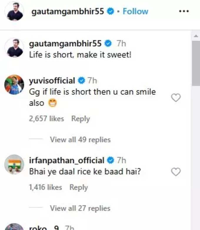 Yuvraj singh Comment