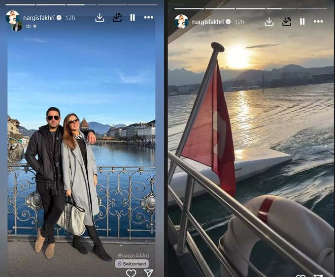 Nargis Fakhri honeymoon in Switzerland