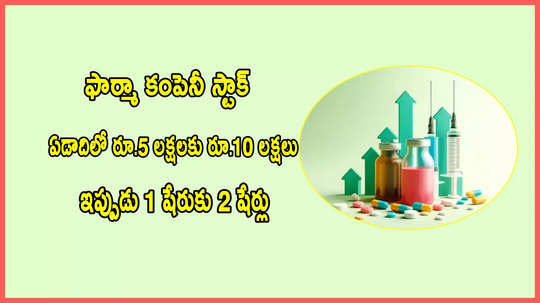 Pharma Stock: ఏడాదికే డబుల్.. ఇప్పుడు 1 షేరుకు 2 షేర్లు ఇస్తోన్న ఫార్మా కంపెనీ!