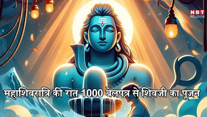 महाशिवरात्रि की रात 1000 बेलपत्र से शिवजी का पूजन