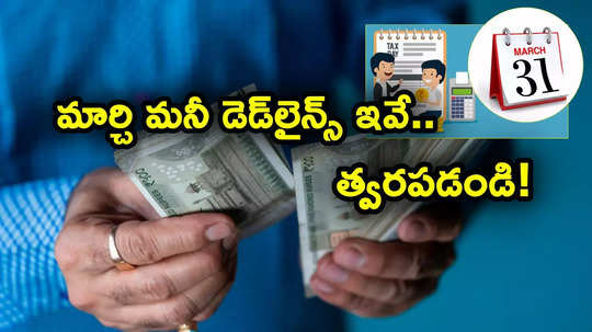 Money Deadlines: స్పెషల్ ఎఫ్‌డీ నుంచి ఐటీఆర్ ఫైలింగ్ వరకు.. మార్చి మనీ డెడ్‌లైన్స్ ఫుల్ లిస్ట్ ఇదిగో..