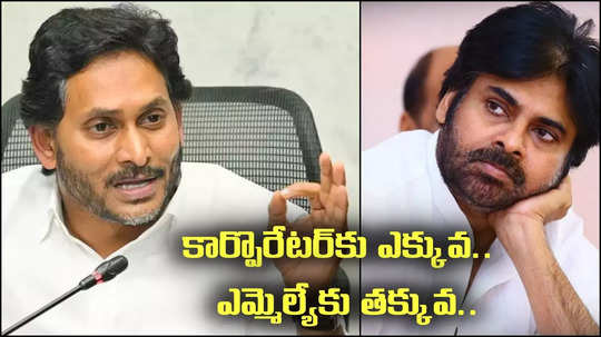 కార్పొరేటర్‌కు ఎక్కువ, ఎమ్మెల్యేకు తక్కువ.. పవన్‌పై జగన్ ఘాటు వ్యాఖ్యలు