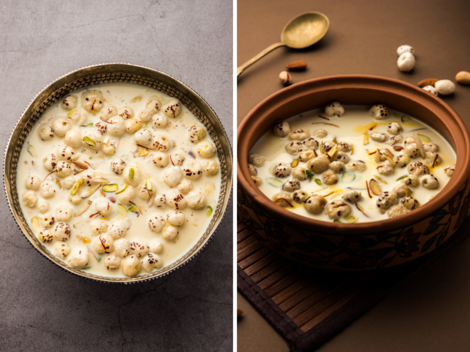 milk makhana kheer fox nut lotus seed