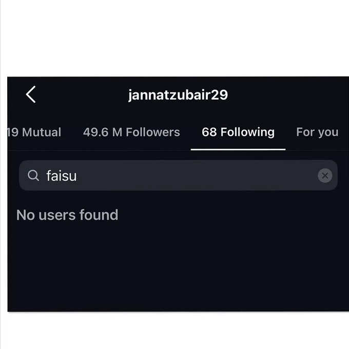 Jannat Zubair unfollows Mr Faisu on instagram