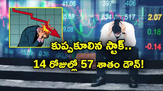 Sensex: కుప్పకూలుతున్న స్టాక్.. వరుసగా 14 రోజుల్లో 57 శాతం డౌన్.. ఇన్వెస్టర్లకు భారీ నష్టాలు!