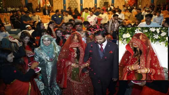 Khan Sir Reception: लाल घूंघट में दिखीं 'मिसेज खान', पटना में ग्रांड  रिसेप्शन पार्टी, एक से बढ़कर एक फोटो आए सामने - Khan sir wife photo patna  reception party image