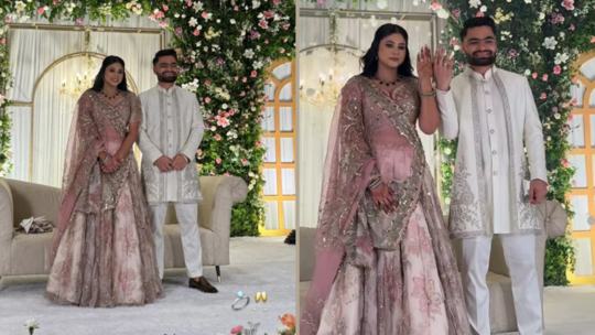 Rinku Singh Priya Saroj Engagement,​रिंकू सिंह से सगाई के बाद आंसू न रोक  सकीं प्रिया सरोज, फूलों वाले लहंगे में लगीं खूबसूरत, हाथ थामे दिखे क्रिकेटर  - cricketer ...