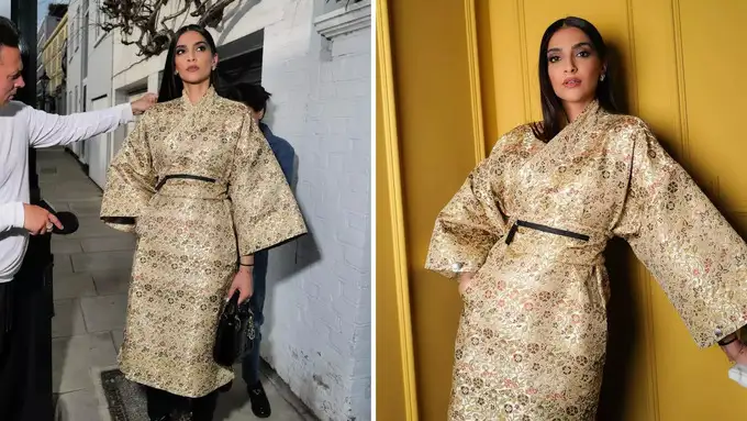 सुंदर दिखी हसीना की किमोनो जैकेट