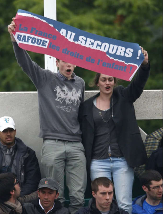 फ्रेंच ओपन में विरोध प्रदर्शन