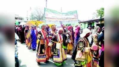 ಅಲೆಮಾರಿ ಗೊಂದಳಿ ಸಮಾಜ ಸದಸ್ಯರ ಪ್ರತಿಭಟನೆ