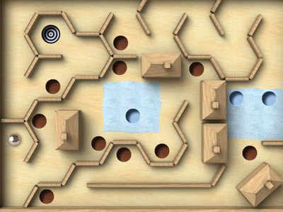 मजेदार गेम है A tilt 3D labyrinth