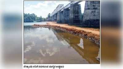 ರೈಲ್ವೆ ಸೇತುವೆಗಾಗಿ ನೇತ್ರಾವತಿಗೆ ಅಡ್ಡದಾರಿ: ಕೃಷಿಕರಲ್ಲಿ ಆತಂಕ