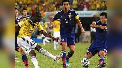 FIFA : जापान को 4-1 से हराकर कोलंबिया नॉकआउट में पहुंचा