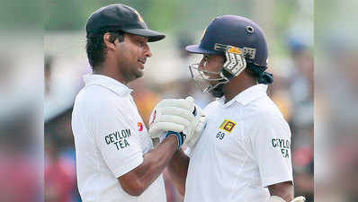 गॉल टेस्ट : संगकारा, जयवर्धने ने श्रीलंका को संभाला