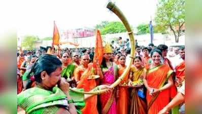 ವಿರಾಟ್‌ ಹಿಂದೂ ಸಮಾವೇಶ; ಭವ್ಯ ಶೋಭಾಯಾತ್ರೆ