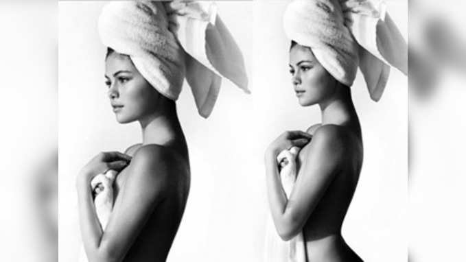 सेलेना गोमेझचे टॉवेलमध्ये फोटोशूट