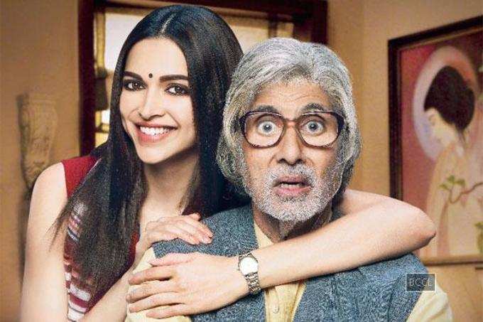 Deepika Padukone and Amitabh Bachchan in the film