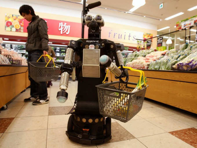 शॉपिंग भी कराते हैं रोबोट