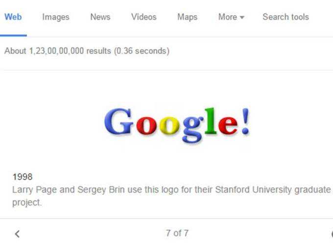 यह था गूगल का पहला लोगो