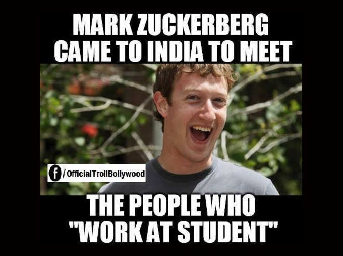 जकरबर्ग का भारत में ऐसे भी हुआ स्वागत :P