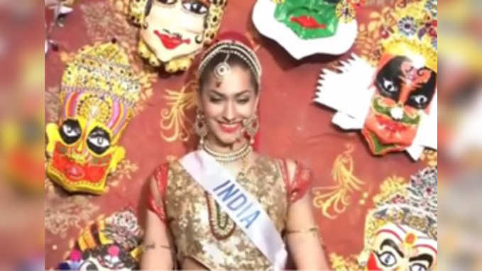 Jhataleka Malhotra in her national costume at Miss International 2014