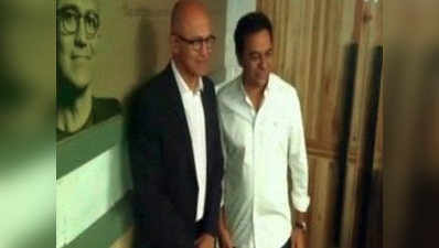 Satya Nadella meets KTR Rao in Hyderabad 