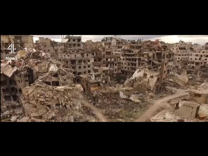 ड्रोन की नजर ने दिखाई सीरिया की तबाही