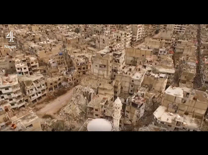 ड्रोन की नजर ने दिखाई सीरिया की तबाही