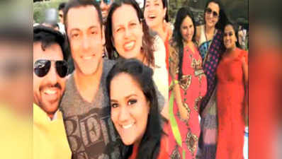 Salman Khan attends sister Arpita’s baby shower ceremony 