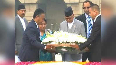 Nepal PM pays tribute at Rajghat 