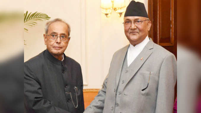 Nepal PM Oli meets President Pranab Mukherjee 