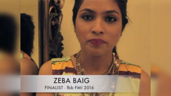 FBBमिस इंडिया २०१६ ची फायनलिस्ट  झेबा बैग