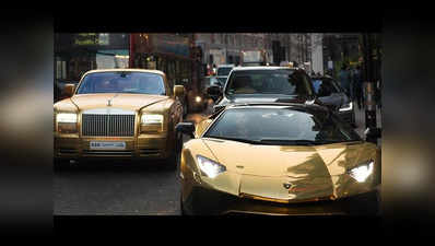 सोने की कारों में लंदन पहुंची सऊदी की रईसी