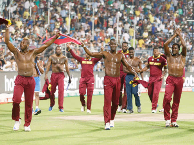 वेस्ट इंडीज ने ऐसे मनाया वर्ल्ड T20 खिताब का जश्न
