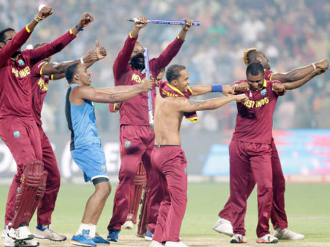 वेस्ट इंडीज ने ऐसे मनाया वर्ल्ड T20 खिताब का जश्न