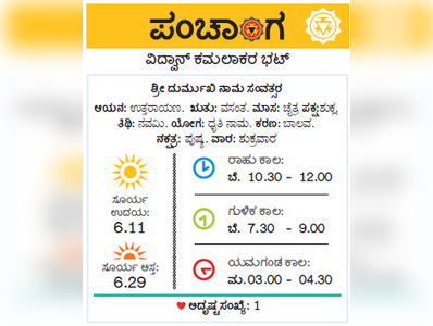 ಪಂಚಾಂಗ: 15 ಏಪ್ರಿಲ್ 2016