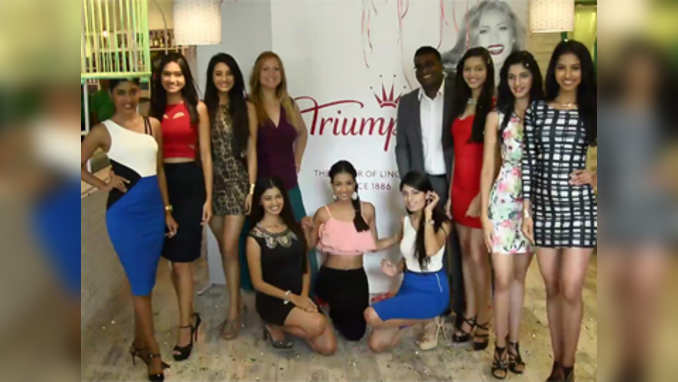Miss India 2016 finalists at Triumph logo launch