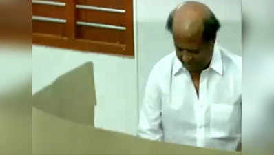 Rajinikanth casts his vote in Chennais Stella Maris college 