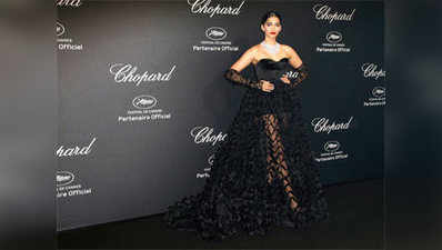 Cannes: Sonam Kapoor opts for sheer black for Chopard party 