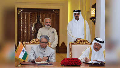भारत-कतर के बीच सात महत्वपूर्ण समझौतों पर हस्ताक्षर