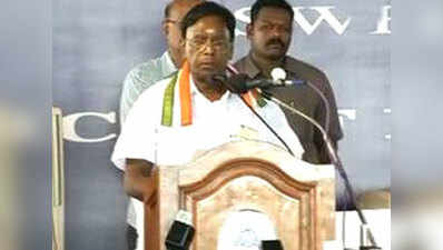 V Narayanasamy sworn in as Puducherry chief minister 