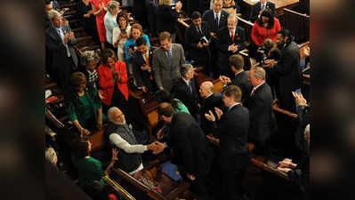 अमेरिकी संसद में मोदी ने खूब बटोरीं तालियां, सांसदों को हंसाया
